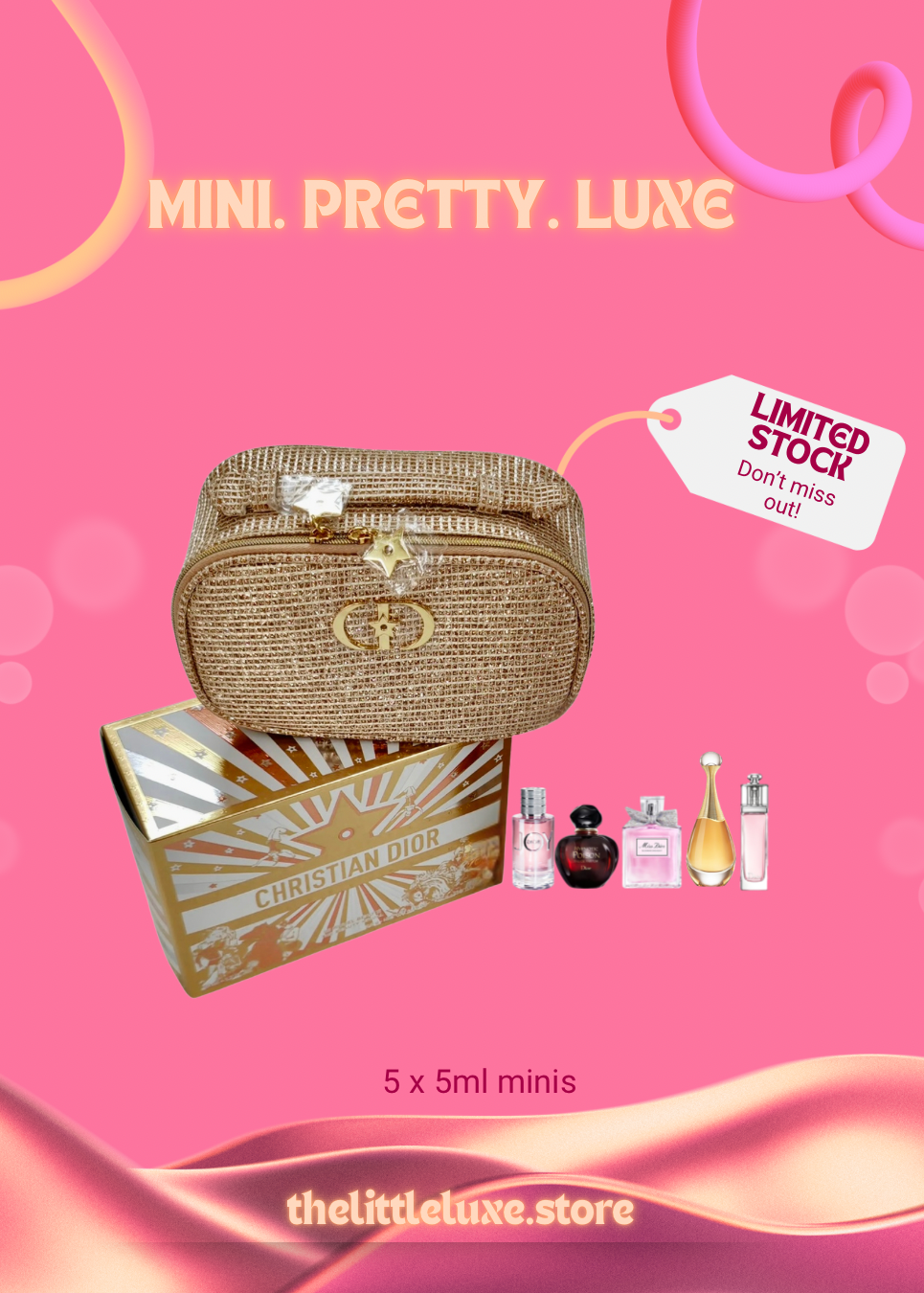Dior_holiday_pouch_5x5 ml Dior minis